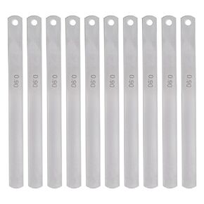 HARFINGTON 10pcs Mn Steel Feeler Gauge 0.9mm Thickness 150mm Length Metric Filler Thickness Gage Gap Measuring Tool Single Blade