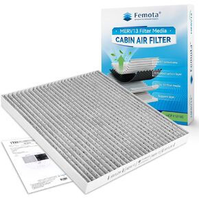 Femota MERV 13 Cabin Air Filter with Activated Carbon, CF11819(CP819) for Hyundai Sonata,Azera, Kia Cadenza,Optima,Sedona, GMC Terrain, Chevy Equinox