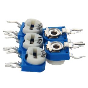 Fielect 20Pcs 10K Ohm Trimmer Potentiometer Vertical Resistors Top Adjustable Horizontal Potentiometer 3 Pin Potentiometer