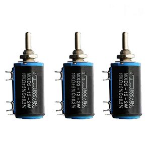 Xiaoyztan 3 Pcs WXD3-13-2W 10K Ohm Multi Turn Wirewound Potentiometer Pot Precision Linear Potentiometer