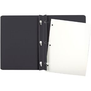 Oxford Title Panel and Border Front Report Covers, Black, Letter Size, 25 per Box, (52506EE)