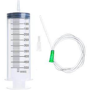 300ml Large Plastic Syringe with 3.28 Feet Handy Tubing for Scientific Labs, Watering, Refilling, Filtration, Motoring Application, Set of 1