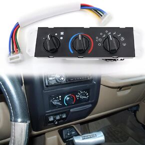 HVAC Climate Control Panel with Blower Motor Switch for 1999 2000 2001 2002 2003 2004 Jeep Wrangler TJ Replace# 55037473AB, BL101, HS-373