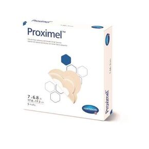Hartmann 14600000 Proximel Silicone Foam Dressing with Border, Small Sacrum (Pack of 5)