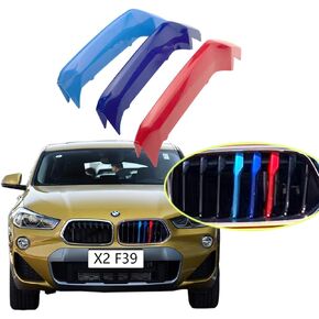 Lanyun m color stripes Grille Insert Trims For 2017-up BMW F39 X2 Center Kidney Grille 8-Beam