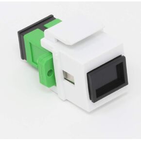 Fiber Optic Keystone Coupler Jack SC Simplex Singlemode APC - White