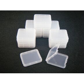 HityTech 25-PACK CF Memory Card Plastic Storage Jewel Case (Memory Card Not Included) (2 1/16 x 1 11/16 x 5/16 Inches)