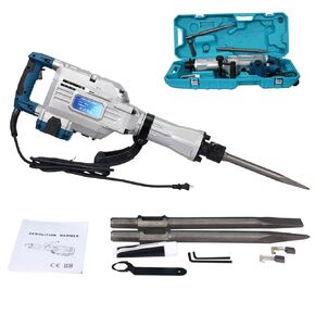 Aoile Demolition Jack Hammer, MAX 1700W Electric Jackhammer Concrete Breaker, 1900 BPM Demolition Hammer Concrete Breaker, Concrete Pavement Breaker Drills Kit in Kuwait