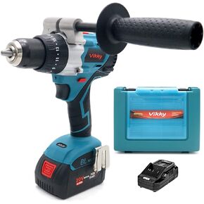 توفر المطرقة/المثقاب/المحرك اللاسلكي 20 فولت من Vikky 3 اختلافات في السرعة، مدعومة بمحرك بدون فرش ولقمة مثقاب مثبتة في مكانها بواسطة ظرف سقاطة عالي التحمل مقاس 1/2 بوصة in Kuwait