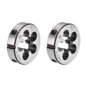 uxcell M14 X 1.5 Metric Round Die, Machine Thread Left Hand Threading Die, Alloy Tool Steel Screw Thread Cutting Die, 2pcs