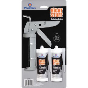 Permatex 99070-4PK The Right Stuff Gasket Maker, 5 oz. - 2 Pack with Caulking Gun (Pack of 4)