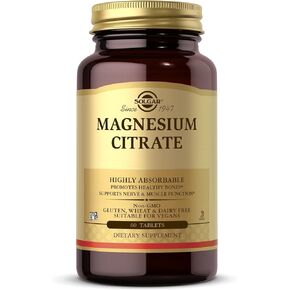 Solgar Magnesium Citrate - 120 Tablets, Pack of 2 - Promotes Healthy Bones, Supports Nerve & Muscle Function - Highly Absorbable - Non-GMO, Vegan, Gluten Free, Kosher - 120 Total Servings