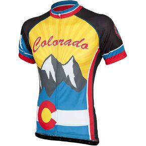 PEAK 1 SPORTS Colorado Men's Cycling Short Sleeve Bike Jersey