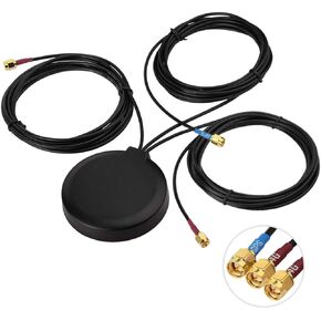 Bingfu 4G LTE MIMO Cellular GPS Adhesive Magnetic Mount Antenna for 4G LTE GPS Cradlepoint IBR900 IBR1700 Sierra Wireless Airlink MG90 MP70 GX450 RV50 RV50X Industrial Gateway Modem Mobile Router
