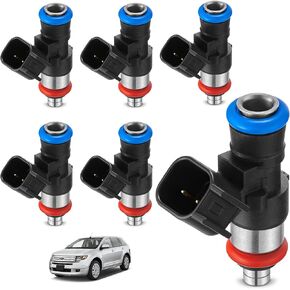 BDFHYK Fuel Injector 0280158091 Compatible with 2007-2011 Ford Edge Flex Fusion Taurus Lincoln MKS MKT MKZ MKX Mazda 6 CX-9 3.5L 3.7L V6 Trucks Replacement FJ1000 67606 7T4E-C5A 7T4Z-9F593-CA Set of 6