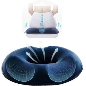 Donut Pillow Hemorrhoid Seat Cushion for Office/Car/Homed Pregnant Women, Premium Memory Foam Ventilated Chair Cushion
