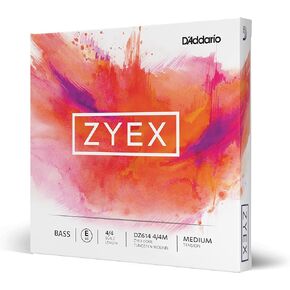 D'Addario Zyex Bass String Set, 3/4 Scale, Light Tension