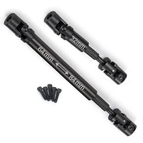 RC Metal Steel Drive Shafts Driveshafts 64+32mm for 1/24 RC Crawler Car SCX24 Upgrades AXI90081 Deadbolt Accessories