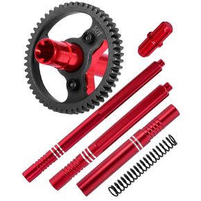 hopsupRC RC Center Drive Shaft CVD & 53T Metal Slipper Clutch 0.8 جزء ترقيات الملعب لـ 1/10 Granite Senton Vorteks Big Rock 3S BLX، استبدل ARA310948، أحمر
