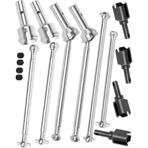 RC Axles Widen Driveshafts Upgrades Part for Arrm a 1/8 Typhon 6S,Steel #45 Front Rear Drive Shafts,Center CVD Dogbone,Diff Outdrives,Black