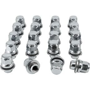 M12x1.25 Wheel Lug Nuts with Mag Seat, 1.46x1.16 Inch Bulge Acorn Closed End, 12mmx1.25 Chrome Lug Nuts, for Nissan 370Z Maxima Pathfinder, Infiniti EX35 EX37 FX35 FX37 Models, Set of 20