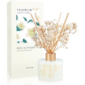 Scent Diffuser Set, White Jasmine & Linen & Melon Scent Diffuser 3 Packs * 5.28oz (150ml) with 24 Sticks Long Lasting Fragrance for Home, Bathroom, Room Decor