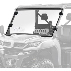 SKYJDM Front Adjustable Vented Windshield Compatible with CFMOTO UFORCE 1000 2019-2024 & 1000 XL 2022-2024, Scratch Resistant PC Windshield Protects Against Wind, Dust, Dirt, Snow, Rain