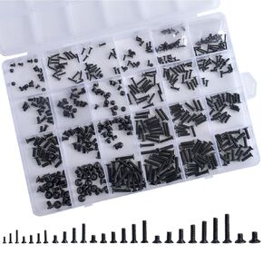 OURUI 26 Sizes 520pcs Notebook Laptop Computer Replacement Screws Kit M3.5 M3 M2.5 M2 M1.7 M1.4, Small Tiny Screws Electronic Repair Accessory for HP IBM Dell Sony Samsung Gateway Hard Disk SSD SATA