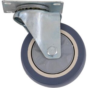 AlveyTech Front 4" Caster Wheel - For Hoverboard Go-Kart Kits, Toolboxes, Replacement Kids Cart Wheels, Adjustable Balancing Hover Scooter Board, Accessories, Anti-Mark Gray, DIY Attachment 1-Pack