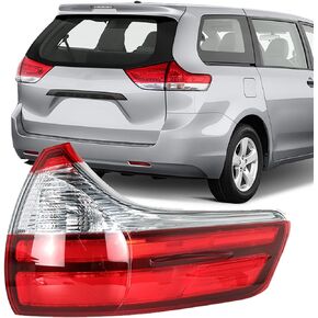 Silscvtt Passenger Side Outer Rear Brake Tail Light Assembly Replacement for 2015-2020 Toyota Sienna Base/L/LE/XLE/Limited Models Red Lens Right Tail Lamp 8155008050 TO2805123