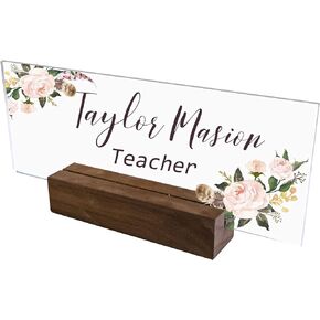 10 Pieces Rectangle Acrylic Sheet- Blank Transparent Plexiglass Acrylic Sign for Name Plates for Desk, Place Cards, Cricut Cutting and Engraving and DIY Projects (3 x 7.9 Inch)