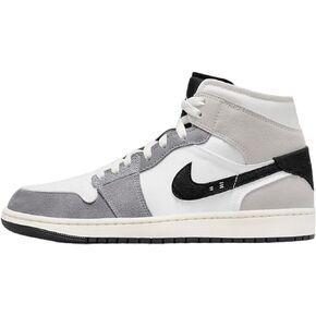 Jordan Mens Air 1 Mid Se Craft Cement Grey - Cement Grey/White/Tech Grey/Black - Size 12