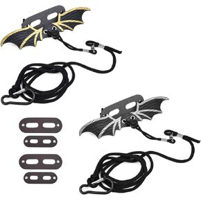 2X Leather Bearded Dragon Lizard Leash Harness Cooling Wing Adjustable Silver and Golden and for Safety Walking Outdoor for Small Animals Such as Lizards, Whiskers, Chameleons, Iguanas, Geckos