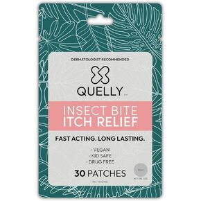Quelly ItchGuard (Botanical) - Mosquito Bug Bite Itch Relief Patch, Kid-Friendly, 30 Patches