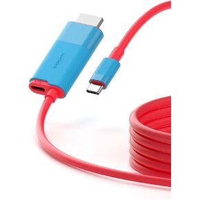 Hagibis Switch Dock for Nintendo Switch & Switch OLED, USB C to HDMI Cable Adapter with 4K@30Hz HDMI, 100W Power Delivery, Type-C to HDMI Adapter for Laptop, Tablet, SteamDeck, ROG Ally (Blue 30Hz)