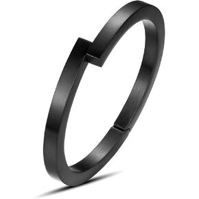 Kaydenana الكفة سوار للرجال الربيع المشبك تصميم الأزواج الإسورة مصقول الفولاذ المقاوم للصدأ المعادن مكتنزة مجوهرات هدايا للبنين هدايا in Kuwait