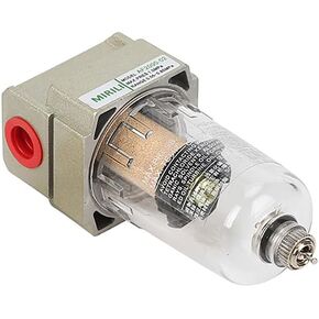 AF2000-02 Compressed Air Filter Water Separator for Compressor and Air Line Removes Dirt Oil Water