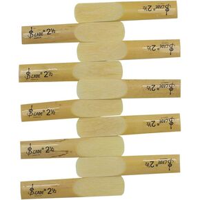 Alomejor 10Pcs Sax Reed Alto bE Saxophone Lade Bamboo 2 1/2 Reeds Strength 2.5 for Saxophone Replacement Reed