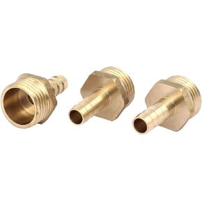 uxcell 1/2BSP Male Thread 8mm Hose Barb Tube Fitting Coupler Connector Adapter 3pcs