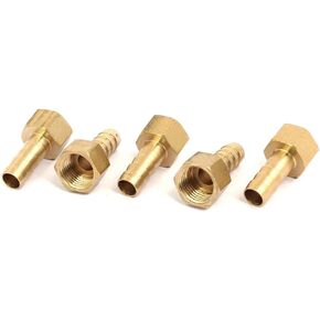 uxcell 1/4BSP Female Thread 8mm Hose Barb Tube Fitting Coupler Connector Adapter 5pcs