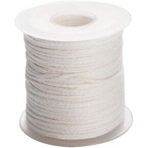1 Roll 200Feet(61M) Organic Cotton DIY Natural Candle Braided Wicks Twine String Spools Rope for Candle DIY and Candle Making