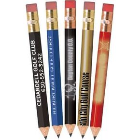 GRAPHITE Misprint Golf Pencils with Erasers - Round Wood, Sharpened With 2 HB Lead - Ideal School Supplies and Classroom Must Haves - Box of 144 Pcs