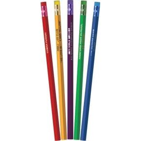 GRAPHITE Hexagon Misprint Pencils - 2 HB Lead, Multicolored Wood Designs, Unsharpened with Eraser - Ideal for Home, School and Office - Box of 144 Pcs