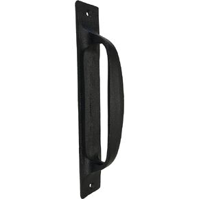 9" Flat Iron Handle - DS-02 - For Gate, Garage, Closet, Cabinet, Sliding Barn & Shed Doors - In Vintage Black Wrought Iron Finish For interior & Exterior Designing - DS-02 Blk (1)