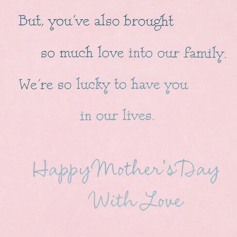 Hallmark Mother's Day Card for Daughter-in-Law (Lucky to Have You in Our Lives) in Saudi Arabia