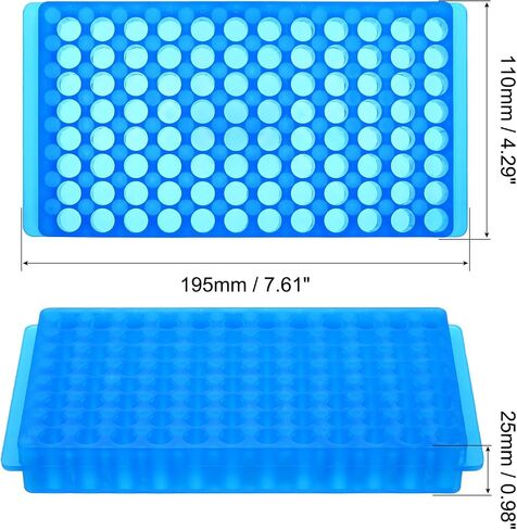 PATIKIL Tube Rack, 2Pcs 96 Positions Double Panel Test Tube Rack for 0.2ml, 0.5ml, 1.5ml, 2ml Centrifuge Tube, Green in Saudi Arabia