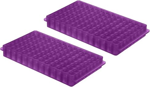 PATIKIL Tube Rack, 2Pcs 96 Positions Double Panel Test Tube Rack for 0.2ml, 0.5ml, 1.5ml, 2ml Centrifuge Tube, Green in Saudi Arabia