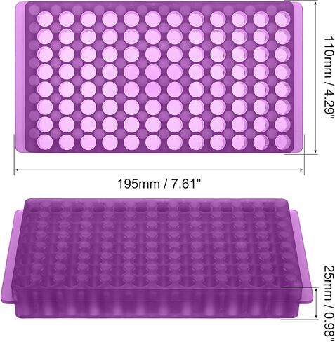 PATIKIL Tube Rack, 2Pcs 96 Positions Double Panel Test Tube Rack for 0.2ml, 0.5ml, 1.5ml, 2ml Centrifuge Tube, Green in Saudi Arabia