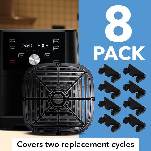 Impresa - Silicone Air Fryer Rubber Bumpers - 8 Pack - Protective Feet for Vortex, Cosori, and Other Compatible Brands - Prevents Tray and Basket Damage - Replacement Parts in Saudi Arabia