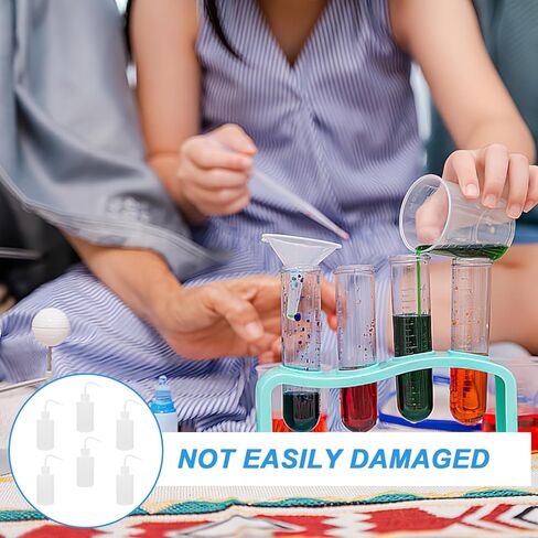 زجاجات ضغط POPETPOP للسوائل: زجاجات غسيل المعمل سعة 250 مل، زجاجة مياه بلاستيكية مع طرف فوهة وملصقات مقياس، زجاجة ضغط فارغة للمختبرات، 30 قطعة in Kuwait